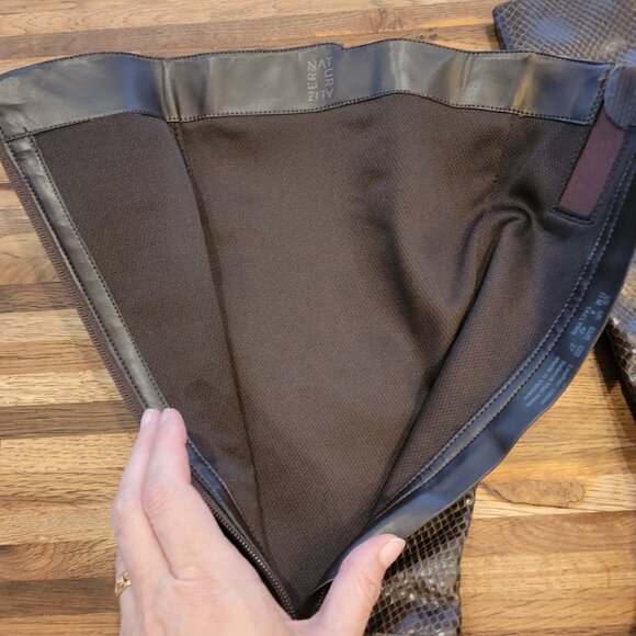 Naturalizer Women's Taelynn Brown Snake Embossed Leather Knee High Boots - Picture 9 of 13